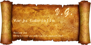 Varju Gabriella névjegykártya